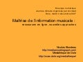 Maîtrise de l&rsquo;information musicale : ressources en ligne, nouvelles approches