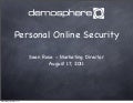 Personal Online Security - Maximize Demosphere XXVIX