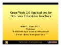 Great Web 2.0 Applications for Business Education Teachers