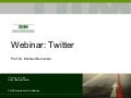 Social Media Webinar: "Twitter"