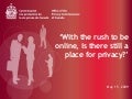 Social media, activism and privacy