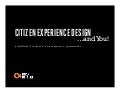 Citizen Experience Design and You