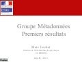 Premières recommandations sur les métadonnées