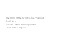 MDW Boulder April &rsquo;11 | Scott Prindle_The Role of the Creative Technologst 