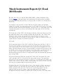 Q2 2009 Earning Report of Meade Instruments Corp.