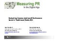 Measuring PR in the Digital Age - Evaluating Communications Effectiveness