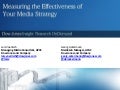 Measuring the Effectiveness of your Media Strategy