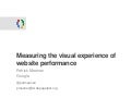 Measuring the visual experience of website performance