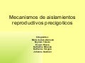 Mecanismos De Aislamientos Reproductivos Precigoticos.Ppt