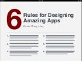 6 Rules to Designing Amazing Mobile Apps (@media 2011)
