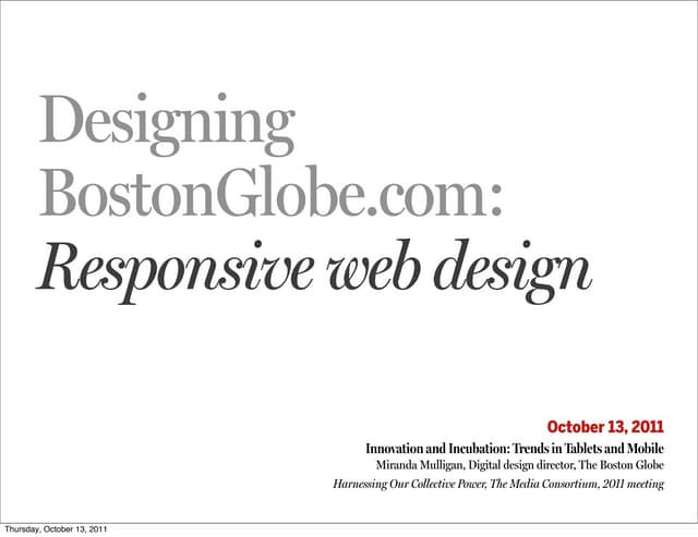 Boston Globe: Responsive Web Design