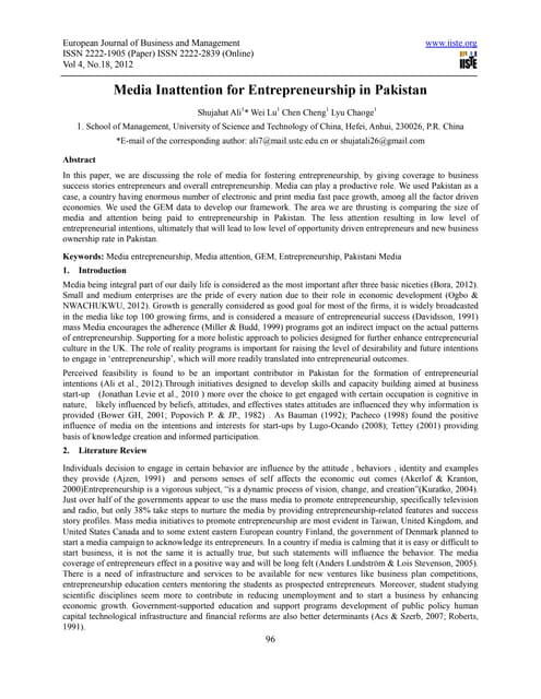  Media inattention for entrepreneur...