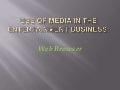 Media in the entertainment business