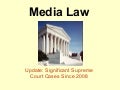 Media law update