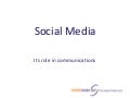 Social Media & Its Role in Communications - 21 Nov 2011