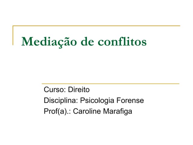 Power Point Mediação