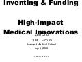 Medical Technology Innovation Techniques & Funding