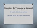 Medidas de tendencia central