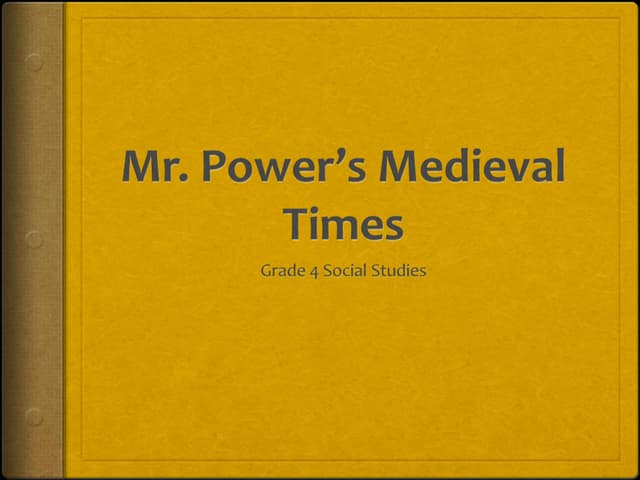 Medieval times research power point
