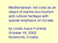 Mediterranean Red Coral As An Object Of Marine Ecotourism
