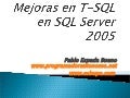 Mejoras en T-SQL para SQL Server 2005