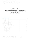 Memcached as a service using docker