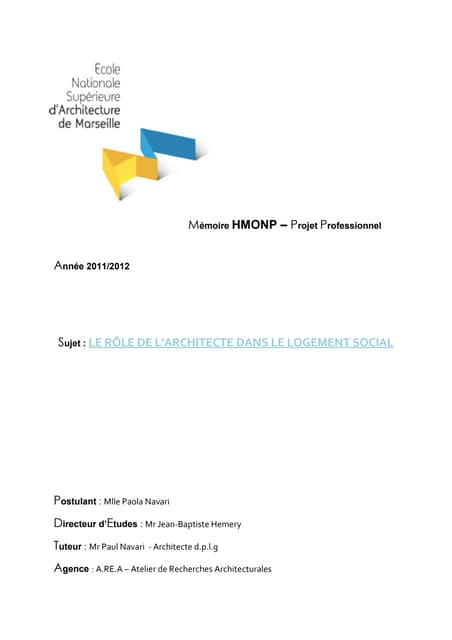 Memoire Architecte Bastia Paul et P...