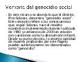 Memoria del genocidio social