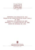 Memorial de Greuges 1760, 1885 i Bases de Manresa 1892