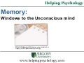 Memory : Window to the Unconscious mind