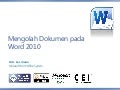 Mengolah Dokumen pada Word 2010