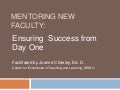 Mentoring new faculty