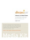 Allrecipes' Menu Planner Media Kit