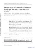 L’étude complète (en anglais) publiée dans The journal of the european society of Contraception