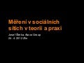Měření v sociálních sítích v teorii a praxi