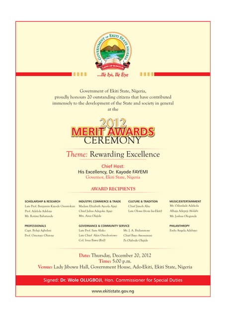 2012 Merit Awards Ceremony