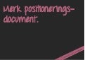 Merk positionerings document