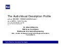 The AudioVisual Description Profile