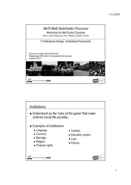 Institutional change - Institutiona...