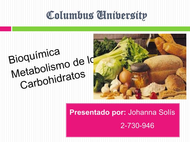 Metabolismo de los carbohidratos