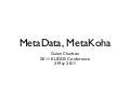 MetaData, MetaKoha