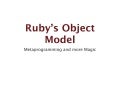 Ruby&rsquo;s Object Model: Metaprogramming and other Magic