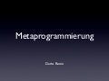 Metaprogrammierung mit Ruby