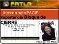 Metodología pacie bloque de cierre