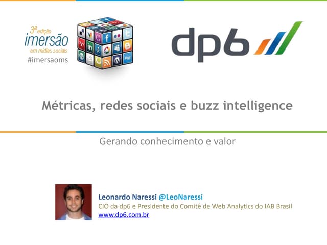 Métricas, Redes Sociais e Buzz Intelligence
