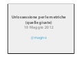 Un'ossessione per le metriche