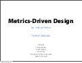 Metrics Driven Design by Joshua Porter