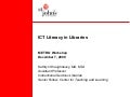 Metro ICT Literacy in Libraries (METRO NY Dec 2009)