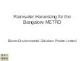 RWH for Bangalore Metro