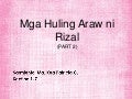 Mga huling araw ni rizal